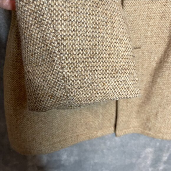 Vintage 70s Campus Tweed Wool USA Made Mid Length Heavy Insulated Overcoat 42 - Picture 5 of 14